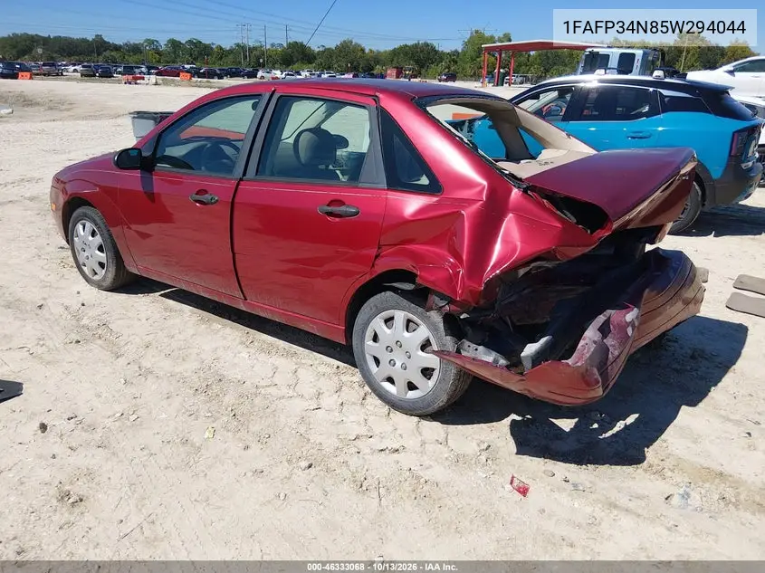 2005 FORD FOCUS VIN 1FAFP34N85W294044 — фото 3