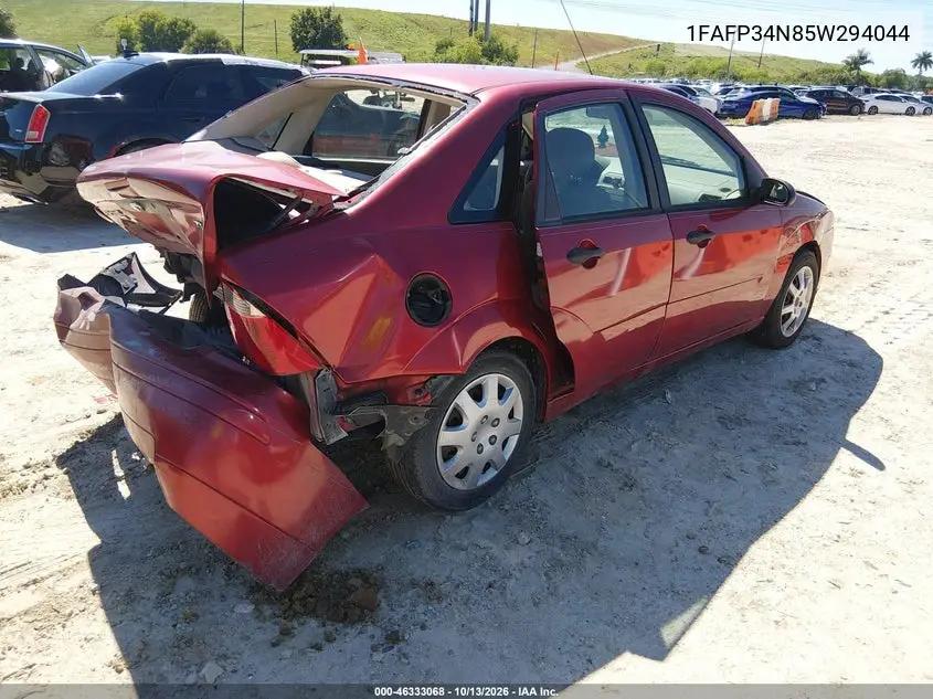 2005 FORD FOCUS VIN 1FAFP34N85W294044 — фото 4