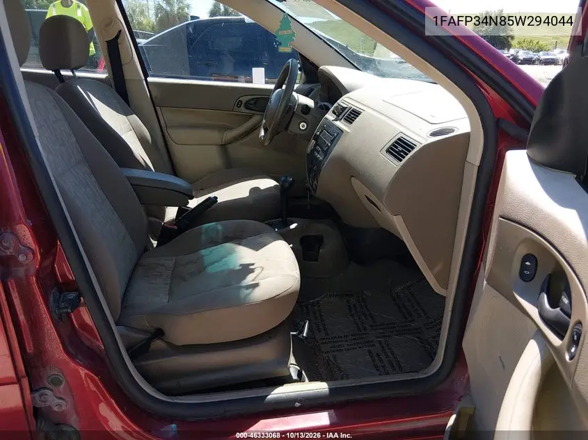2005 FORD FOCUS VIN 1FAFP34N85W294044 — фото 5