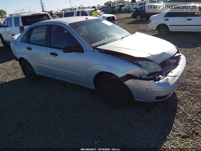 FORD FOCUS 2005, VIN 1FAFP34NX5W280128