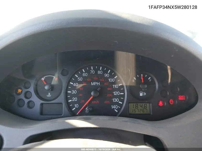 2005 FORD FOCUS VIN 1FAFP34NX5W280128 — фото 7