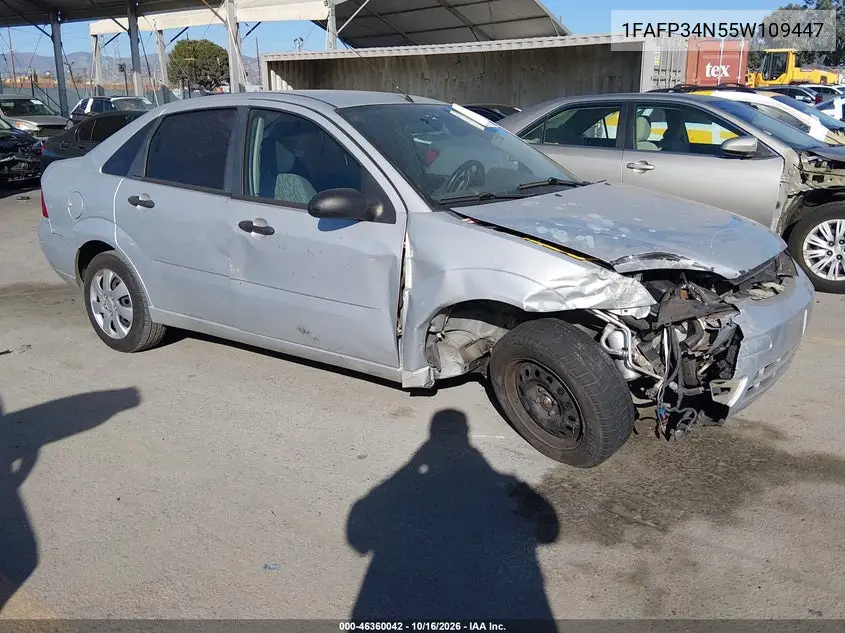 FORD FOCUS 2005, VIN 1FAFP34N55W109447