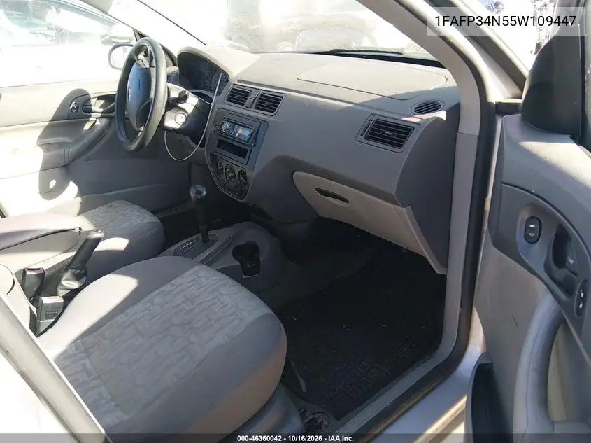 2005 FORD FOCUS VIN 1FAFP34N55W109447 — фото 5