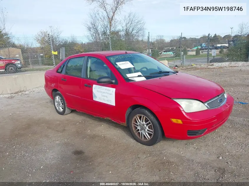 FORD FOCUS 2005, VIN 1FAFP34N95W198746