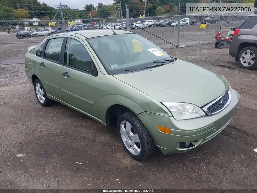 FORD FOCUS 2007, VIN 1FAFP34NX7W222006
