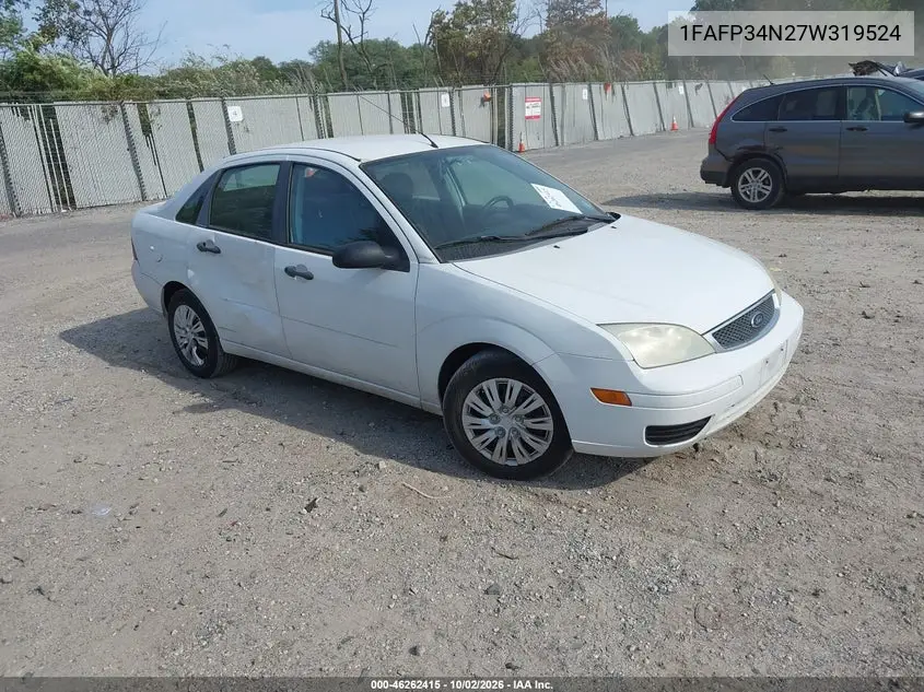 FORD FOCUS 2007, VIN 1FAFP34N27W319524
