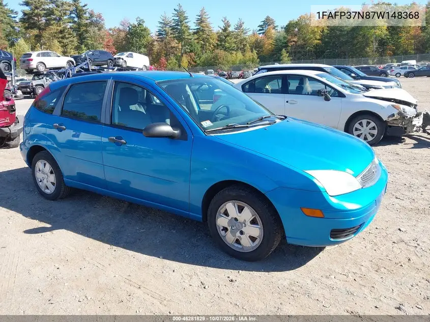 FORD FOCUS 2007, VIN 1FAFP37N87W148368