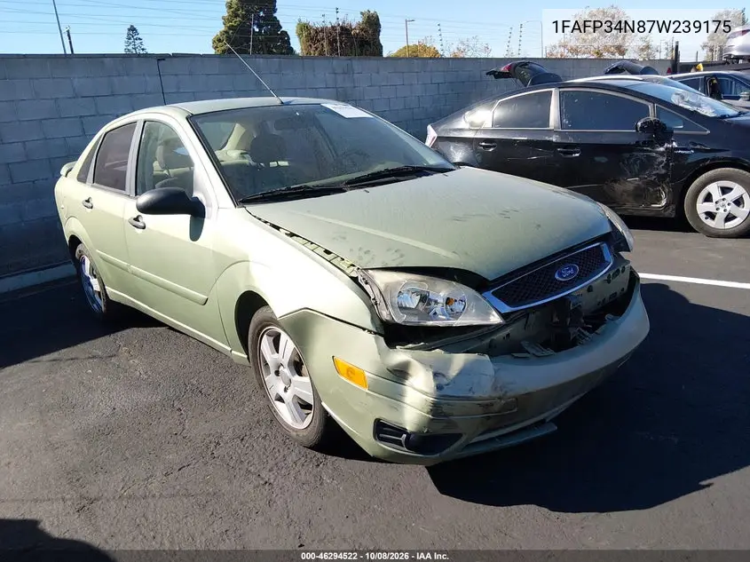 FORD FOCUS 2007, VIN 1FAFP34N87W239175