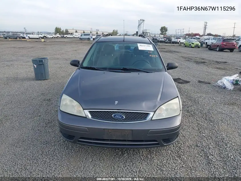 FORD FOCUS 2007, VIN 1FAHP36N67W115296