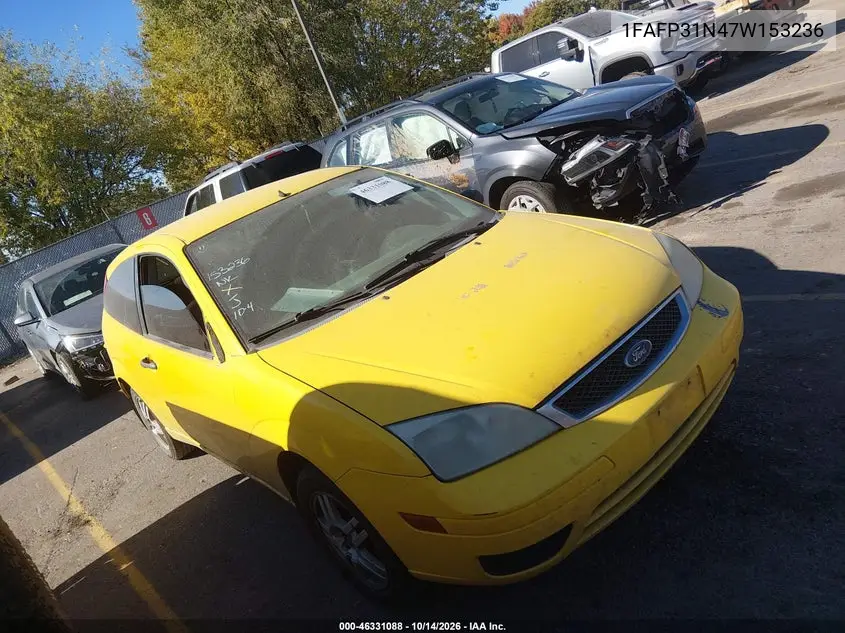 FORD FOCUS 2007, VIN 1FAFP31N47W153236