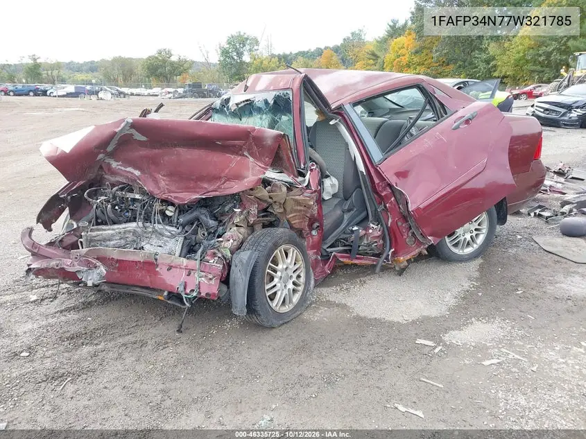 2007 FORD FOCUS VIN 1FAFP34N77W321785 — фото 2