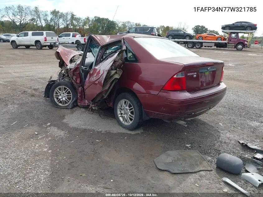 2007 FORD FOCUS VIN 1FAFP34N77W321785 — фото 3
