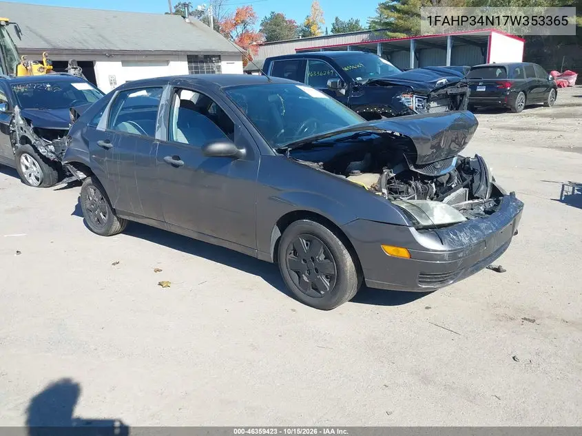 FORD FOCUS 2007, VIN 1FAHP34N17W353365