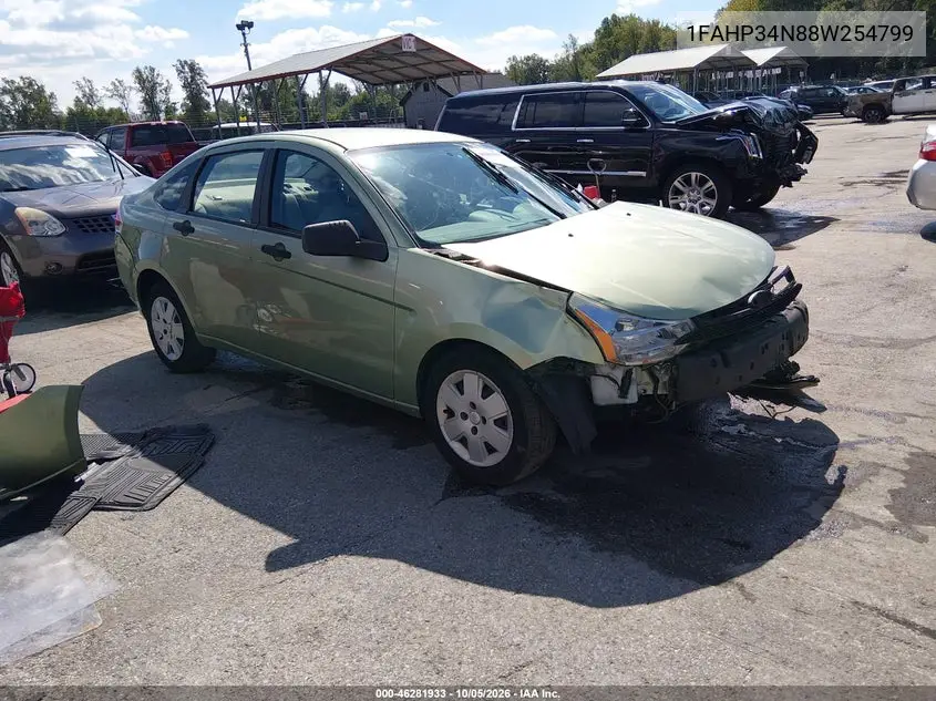 FORD FOCUS 2008, VIN 1FAHP34N88W254799