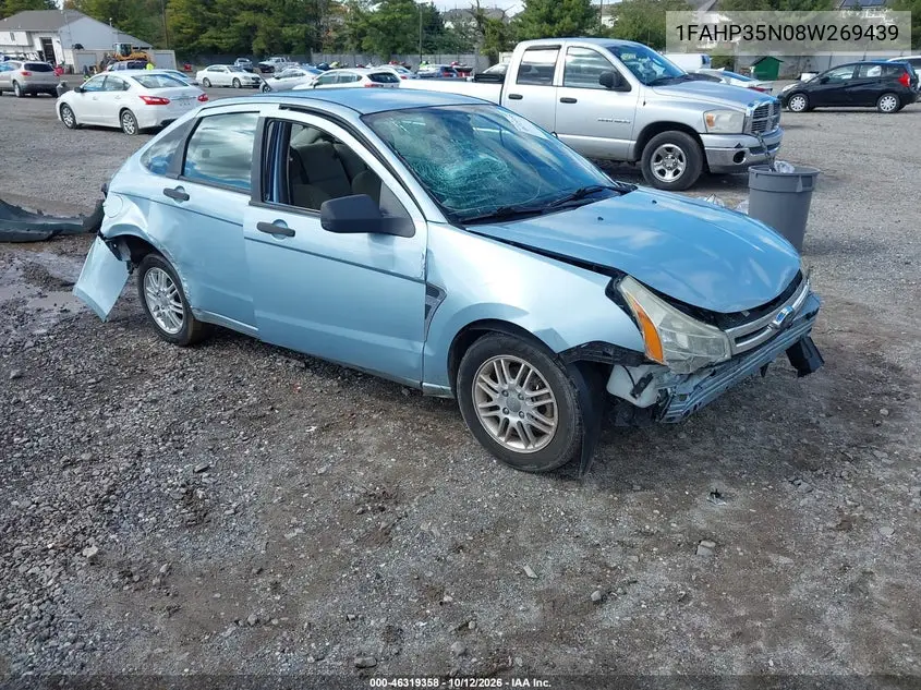FORD FOCUS 2008, VIN 1FAHP35N08W269439