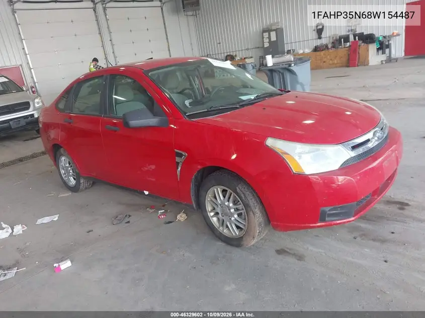 FORD FOCUS 2008, VIN 1FAHP35N68W154487