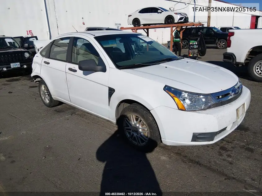 FORD FOCUS 2008, VIN 1FAHP35NX8W205165