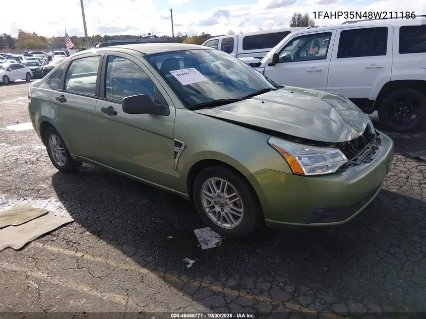 FORD FOCUS 2008, VIN 1FAHP35N48W211186