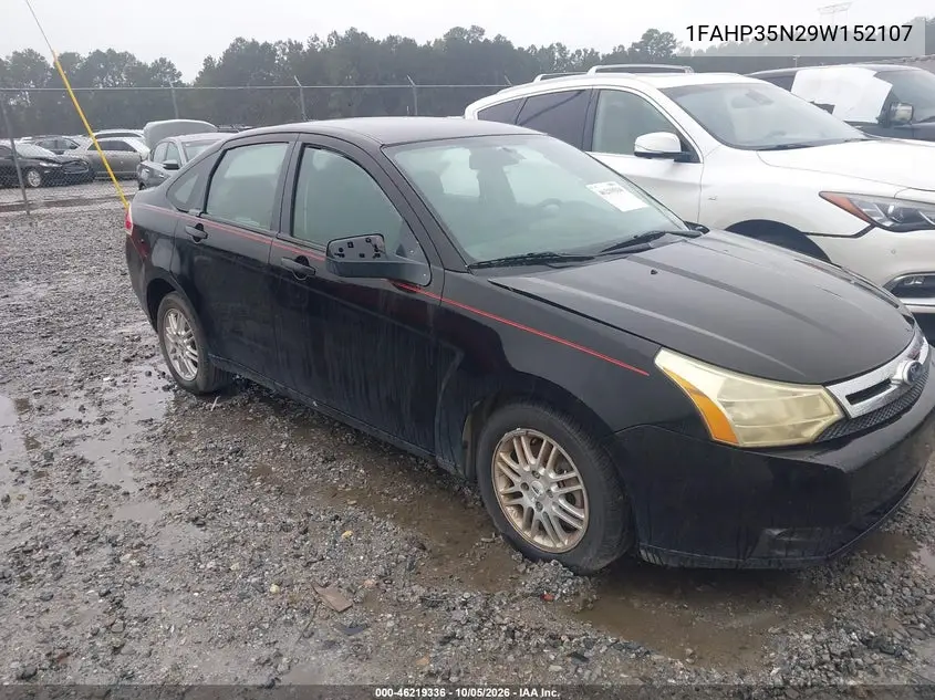 FORD FOCUS 2009, VIN 1FAHP35N29W152107