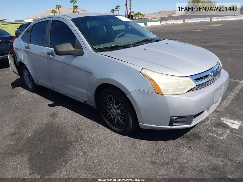 FORD FOCUS 2010, VIN 1FAHP3FN9AW201449