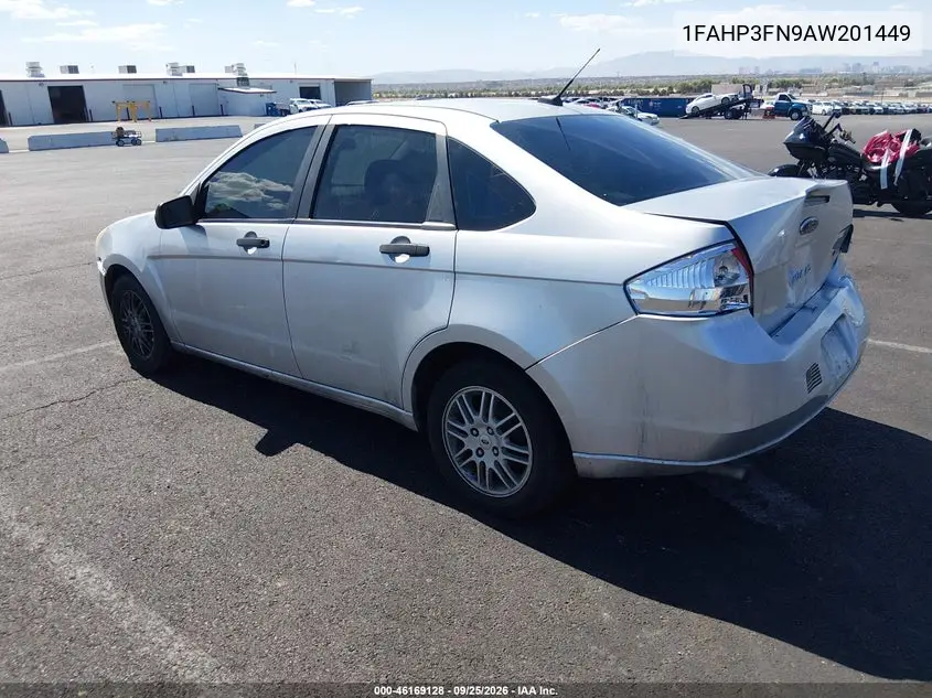 2010 FORD FOCUS VIN 1FAHP3FN9AW201449 — фото 3