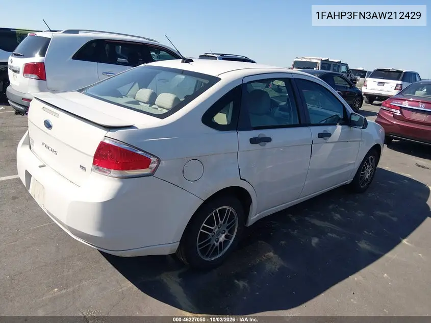 2010 FORD FOCUS VIN 1FAHP3FN3AW212429 — фото 4