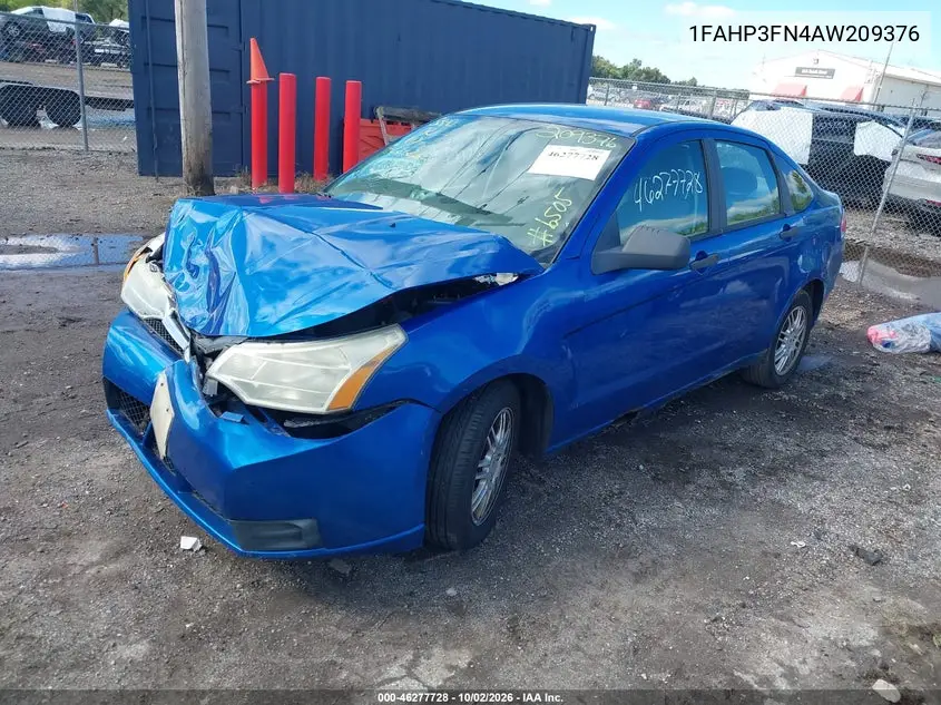 2010 FORD FOCUS VIN 1FAHP3FN4AW209376 — фото 2