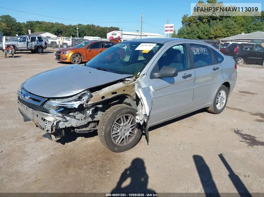 2010 FORD FOCUS VIN 1FAHP3FN4AW113019 — фото 2