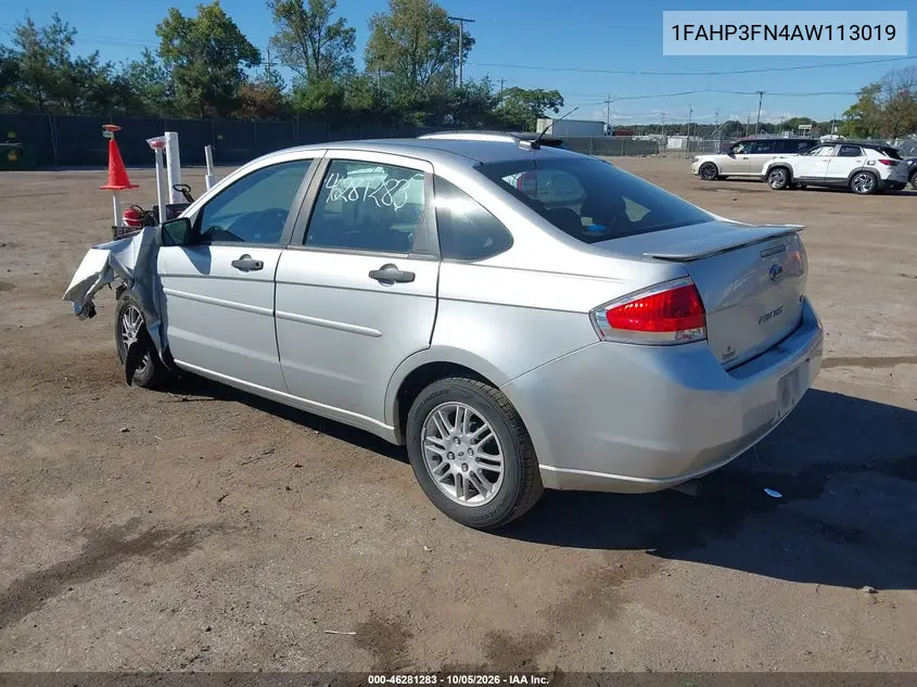 2010 FORD FOCUS VIN 1FAHP3FN4AW113019 — фото 3