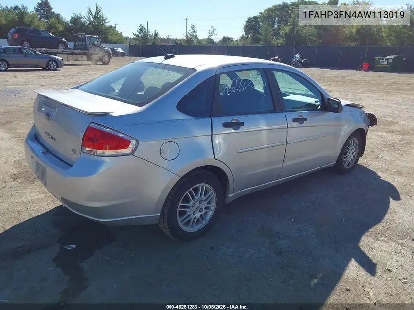 2010 FORD FOCUS VIN 1FAHP3FN4AW113019 — фото 4