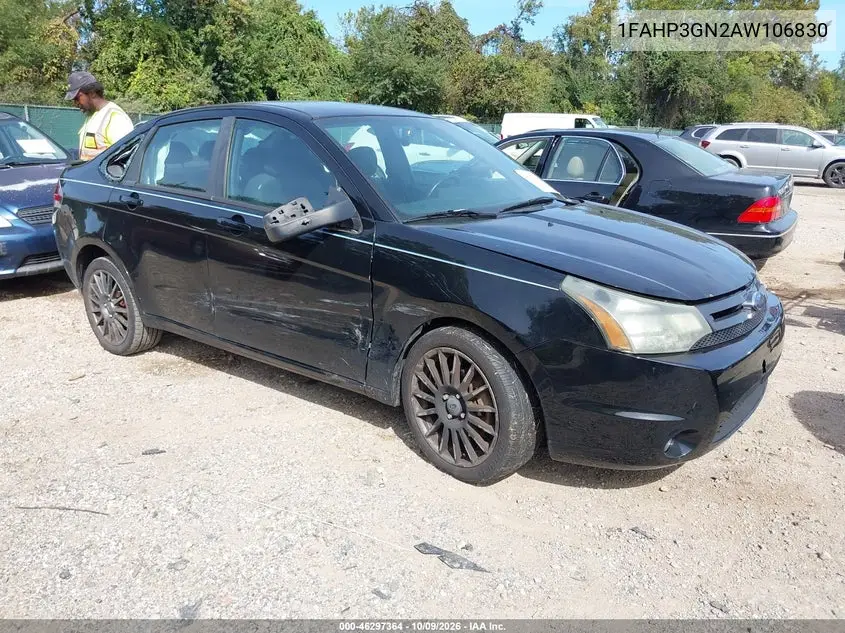 FORD FOCUS 2010, VIN 1FAHP3GN2AW106830