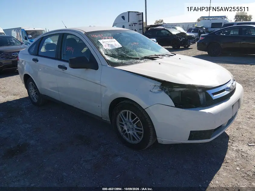 FORD FOCUS 2010, VIN 1FAHP3FN5AW255511