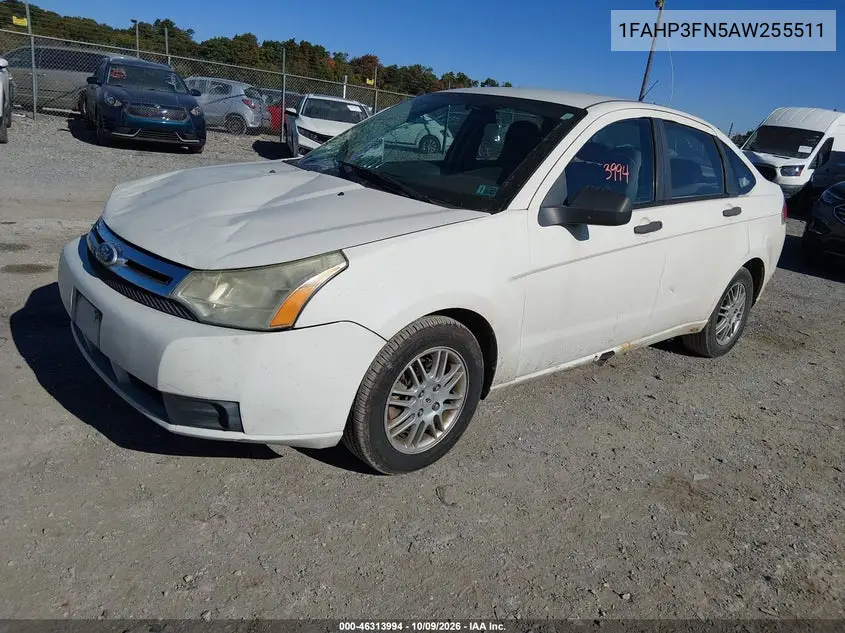 2010 FORD FOCUS VIN 1FAHP3FN5AW255511 — фото 2