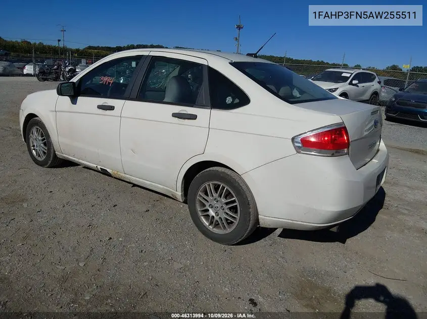 2010 FORD FOCUS VIN 1FAHP3FN5AW255511 — фото 3