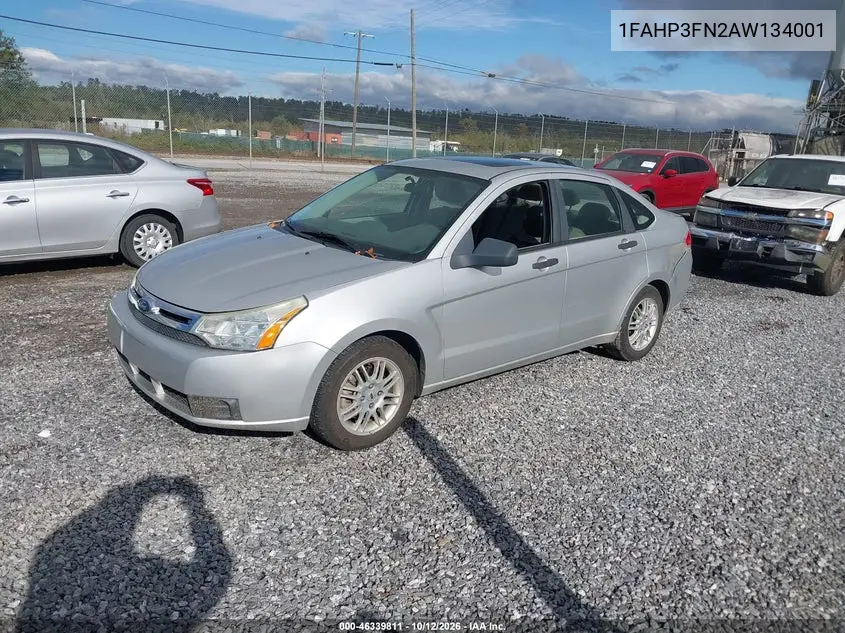 2010 FORD FOCUS VIN 1FAHP3FN2AW134001 — фото 2