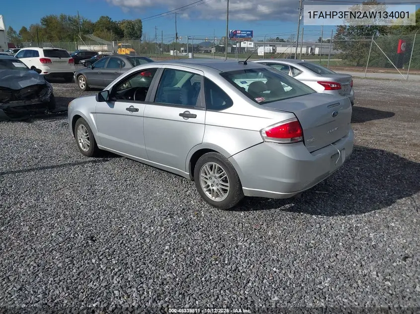 2010 FORD FOCUS VIN 1FAHP3FN2AW134001 — фото 3