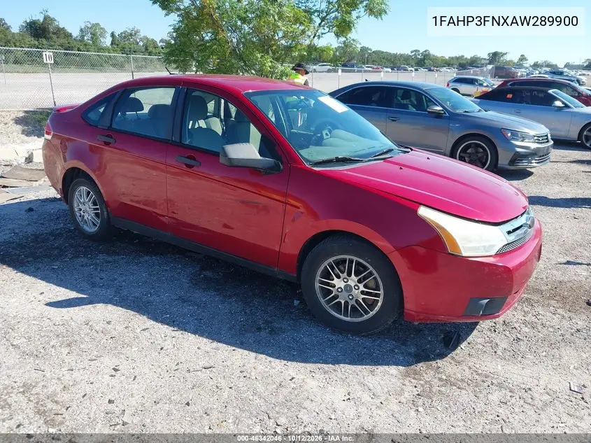 FORD FOCUS 2010, VIN 1FAHP3FNXAW289900