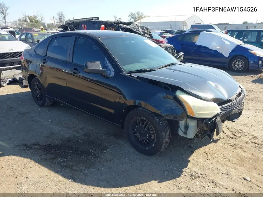 FORD FOCUS 2010, VIN 1FAHP3FN6AW154526
