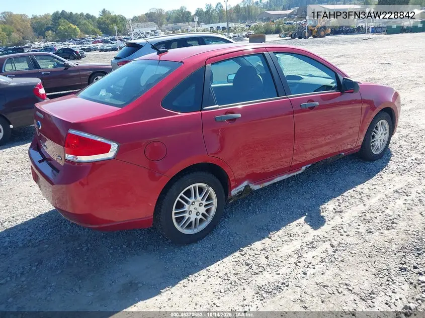 2010 FORD FOCUS VIN 1FAHP3FN3AW228842 — фото 4