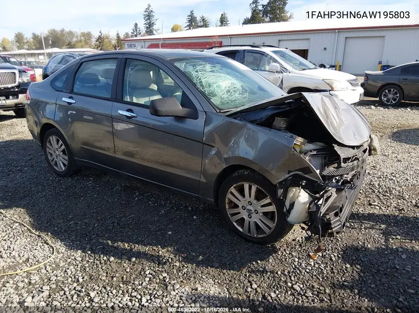 FORD FOCUS 2010, VIN 1FAHP3HN6AW195803