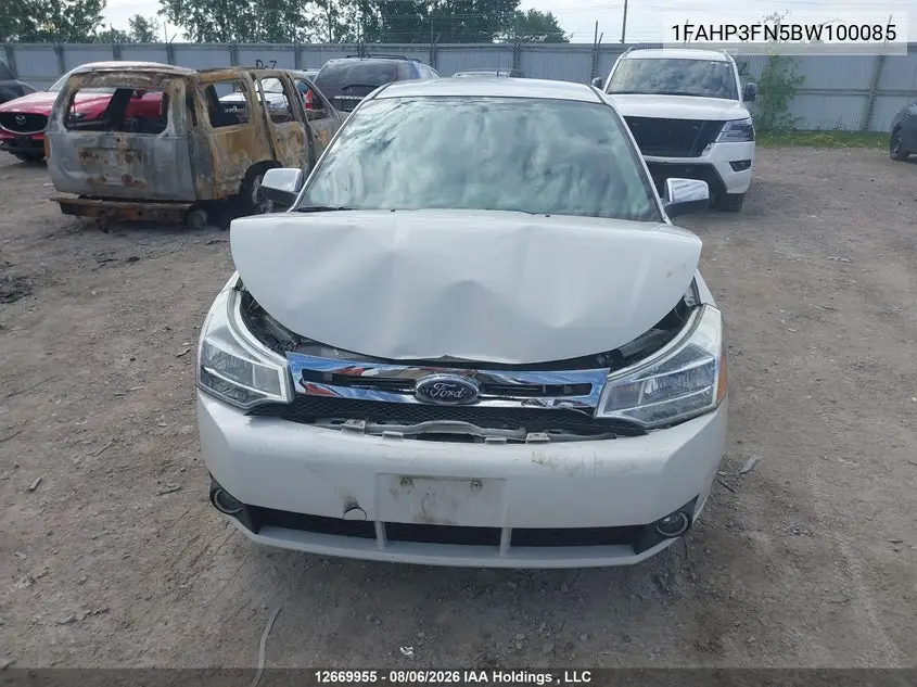 2011 FORD FOCUS VIN 1FAHP3FN5BW100085 — фото 10