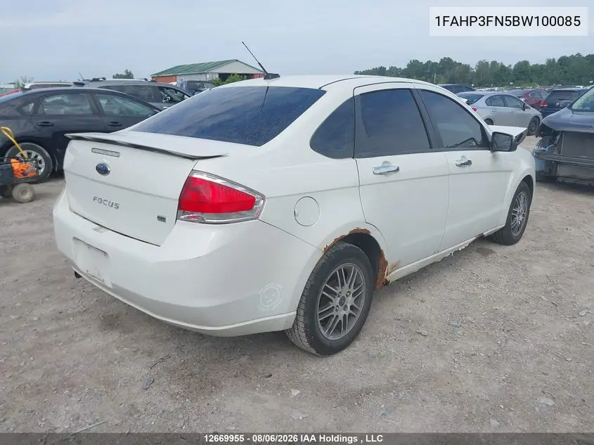 2011 FORD FOCUS VIN 1FAHP3FN5BW100085 — фото 4