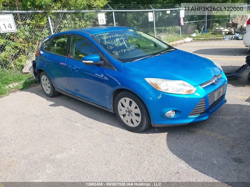 FORD FOCUS 2012, VIN 1FAHP3K26CL122000