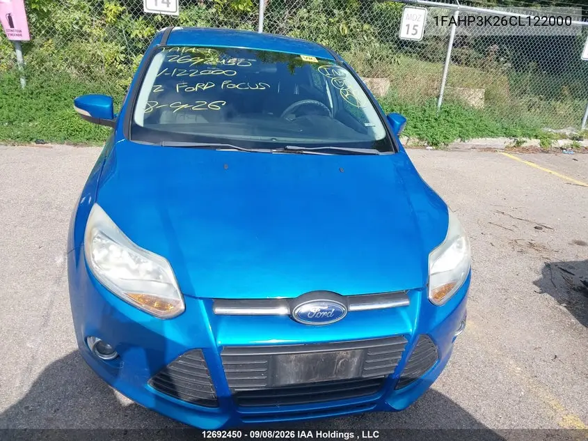 2012 FORD FOCUS VIN 1FAHP3K26CL122000 — фото 12