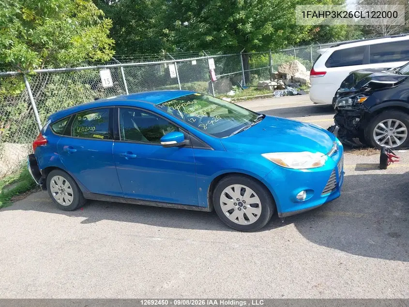 2012 FORD FOCUS VIN 1FAHP3K26CL122000 — фото 13