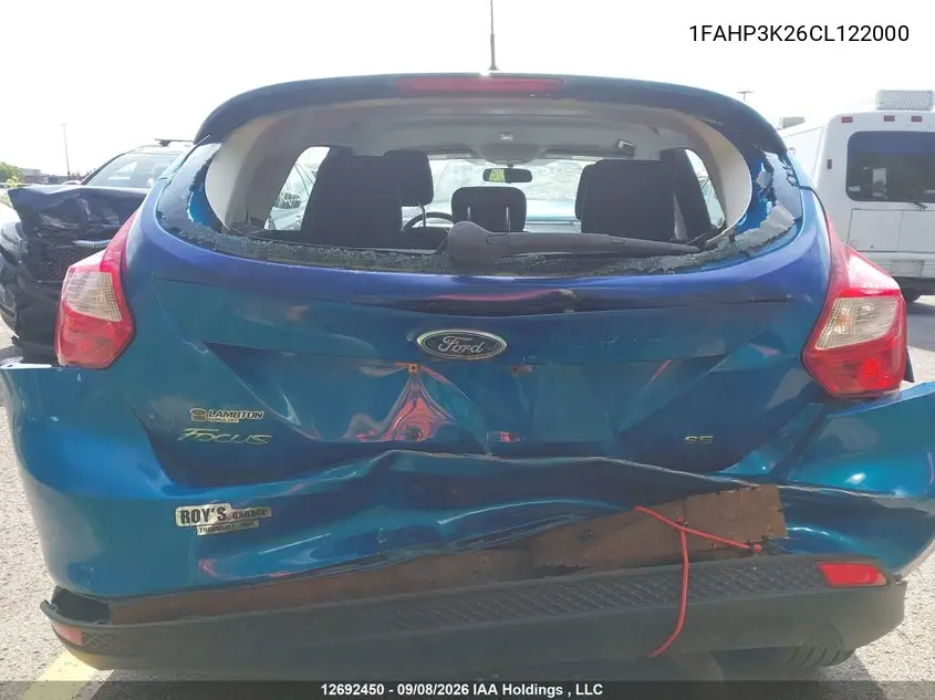 2012 FORD FOCUS VIN 1FAHP3K26CL122000 — фото 16