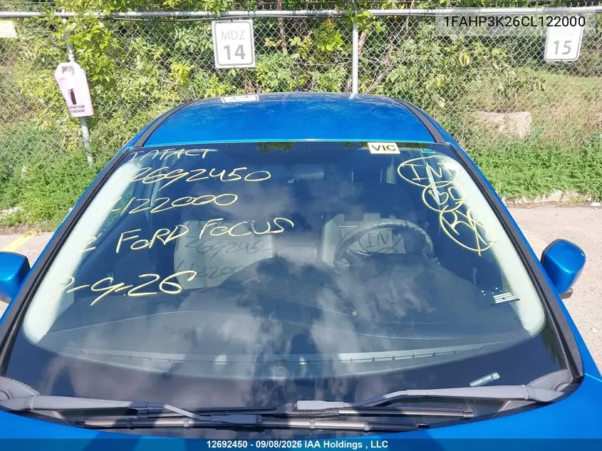 2012 FORD FOCUS VIN 1FAHP3K26CL122000 — фото 17