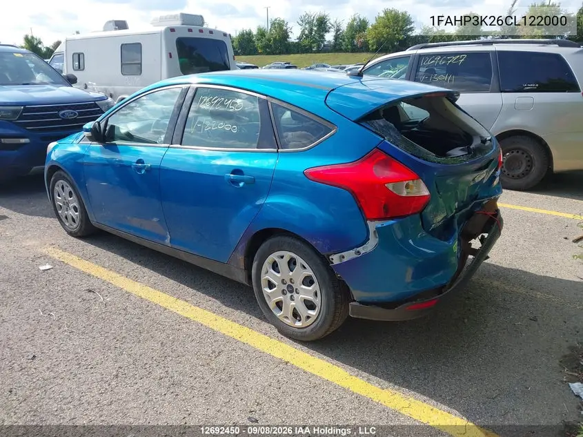 2012 FORD FOCUS VIN 1FAHP3K26CL122000 — фото 3