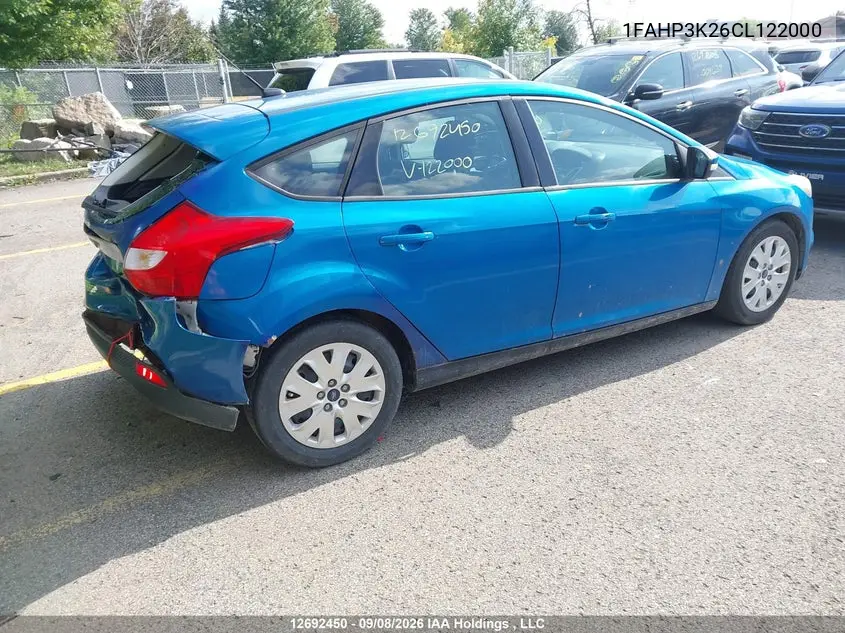 2012 FORD FOCUS VIN 1FAHP3K26CL122000 — фото 4