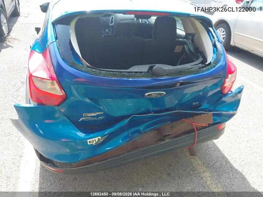 2012 FORD FOCUS VIN 1FAHP3K26CL122000 — фото 6